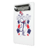 Katze im Hut | Bücher lesen Mini Klemmbrett (Gewinkelt2)