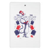 Katze im Hut | Bücher lesen Mini Klemmbrett (Rückseite)