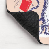 Katze im Hut | Bücher lesen Mousepad (Ecke)