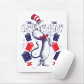 Katze im Hut | Bücher lesen Mousepad (Mit Mouse)