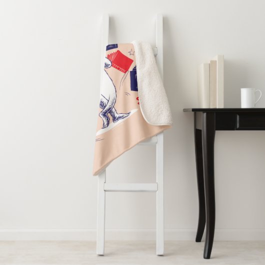 Katze im Hut | Bücher lesen Sherpadecke (Beispiel)