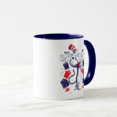 Katze im Hut | Bücher lesen Tasse (VorderseiteRechts)