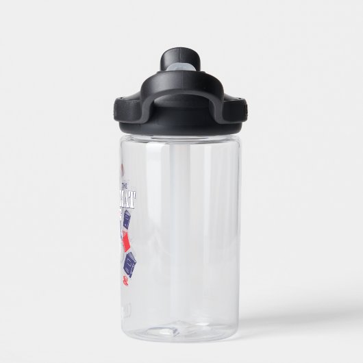 Katze im Hut | Bücher lesen Trinkflasche (Rückseite)