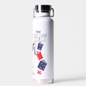 Katze im Hut | Bücher lesen Trinkflasche (Rückseite)