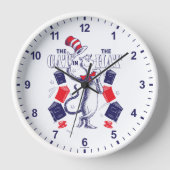 Katze im Hut | Bücher lesen Uhr (Vorderseite)