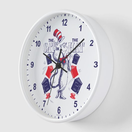 Katze im Hut | Bücher lesen Uhr (Winkel)