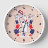 Katze im Hut | Bücher lesen Uhr (Vorderseite)