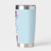 Katze im Hut | Bump Thermobecher (Rückseite)