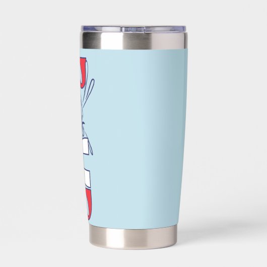 Katze im Hut | Bump Thermobecher (Rückseite)