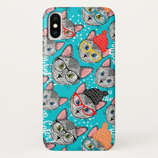 Katze im Hut Case-Mate iPhone Hülle (Rückseite)