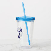 Katze im Hut | Cat-Face-Text Acryltrinkbecher (Links)