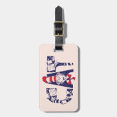 Katze im Hut | Cat-Face-Text Gepäckanhänger (Vorderseite vertikal)