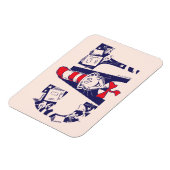 Katze im Hut | Cat-Face-Text Magnet (Linke Seite)