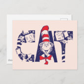 Katze im Hut | Cat-Face-Text Postkarte (Vorne/Hinten)