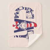 Katze im Hut | Cat-Face-Text Sherpadecke (Vorderseite)