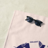 Katze im Hut | Cat-Face-Text Strandtuch (Beispiel)