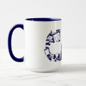 Katze im Hut | Cat-Face-Text Tasse (Links)