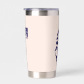 Katze im Hut | Cat-Face-Text Thermobecher (Rechts)