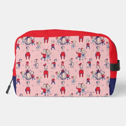 Katze im Hut | Cat-Face-Text Waschbeutel (Rückseite)