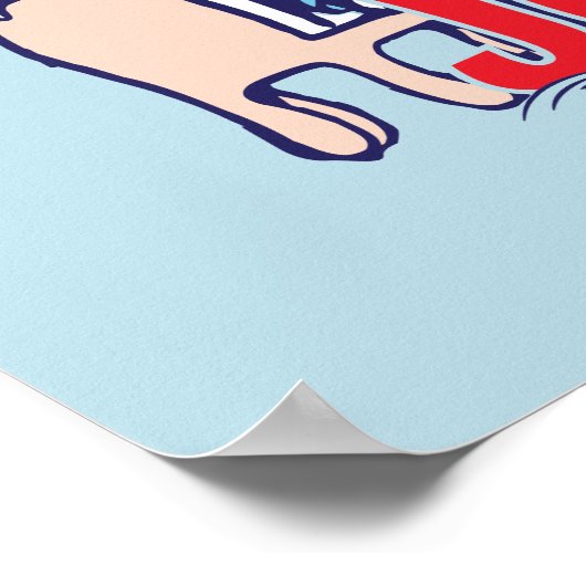 Katze im Hut | Dann ging etwas in die Höhe Poster (Ecke)