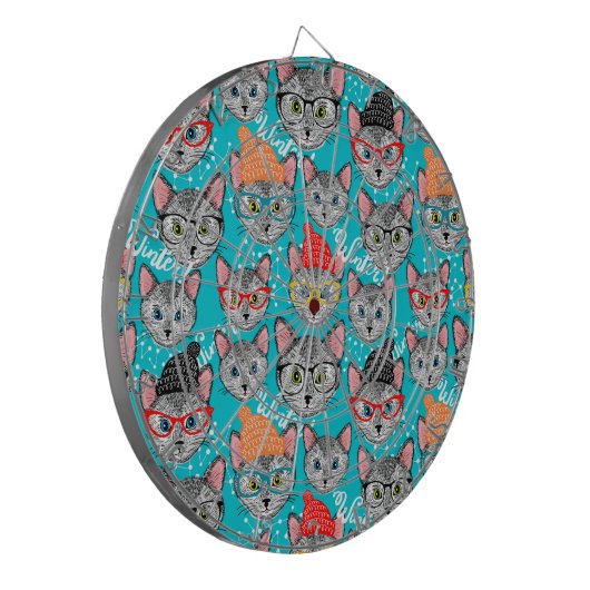 Katze im Hut Dartscheibe (Vorderseite Links)