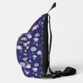 Katze im Hut | Das Fischmuster Crossbody Bag (Rechts)