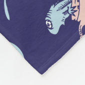 Katze im Hut | Das Fischmuster Fleecedecke (Ecke)