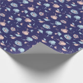 Katze im Hut | Das Fischmuster Geschenkpapier (Ecke)