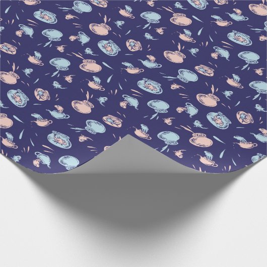 Katze im Hut | Das Fischmuster Geschenkpapier (Ecke)