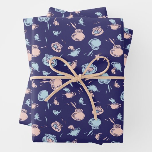 Katze im Hut | Das Fischmuster Geschenkpapier Set (Beispiel)