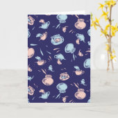 Katze im Hut | Das Fischmuster Karte (Gelbe Blume)