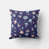 Katze im Hut | Das Fischmuster Kissen (Rückseite)