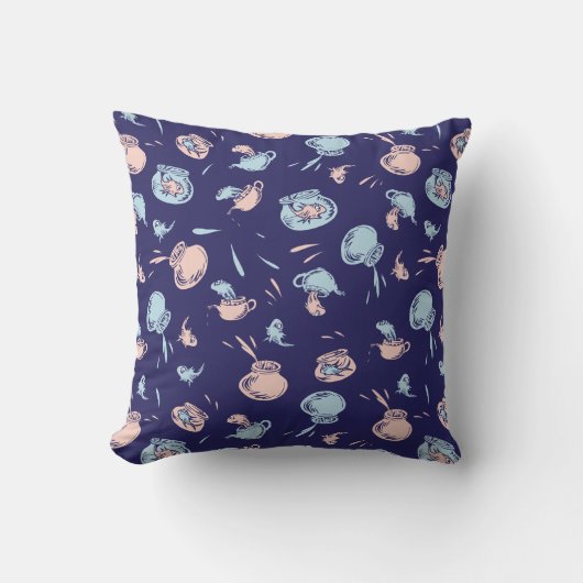 Katze im Hut | Das Fischmuster Kissen (Vorderseite)