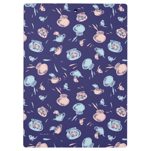 Katze im Hut | Das Fischmuster Klemmbrett (Rückseite)