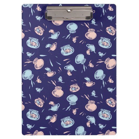 Katze im Hut | Das Fischmuster Klemmbrett (Vorderseite)