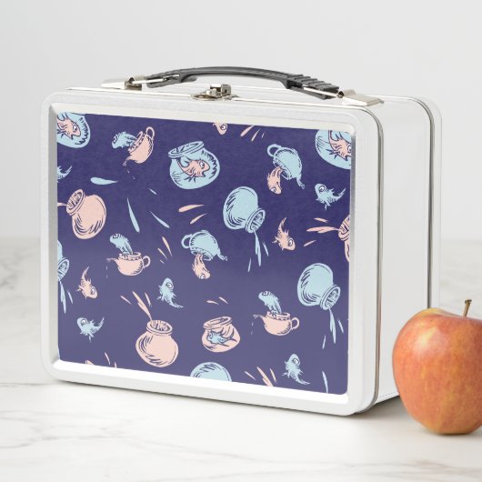 Katze im Hut | Das Fischmuster Metall Brotdose (Beispiel)