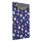 Katze im Hut | Das Fischmuster Mini Klemmbrett (Schrägansicht)