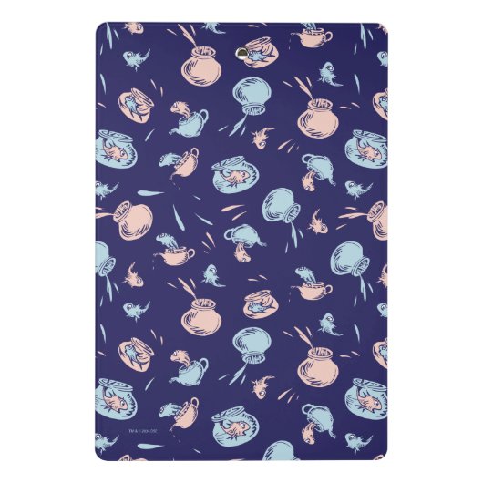 Katze im Hut | Das Fischmuster Mini Klemmbrett (Rückseite)