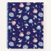 Katze im Hut | Das Fischmuster Notizblock (Vorderseite)