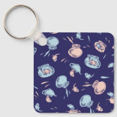 Katze im Hut | Das Fischmuster Schlüsselanhänger (Vorderseite)