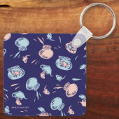 Katze im Hut | Das Fischmuster Schlüsselanhänger (Rückseite)