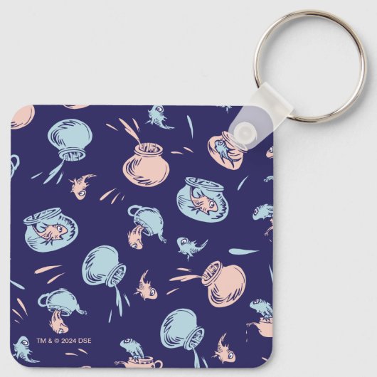 Katze im Hut | Das Fischmuster Schlüsselanhänger (Rückseite)