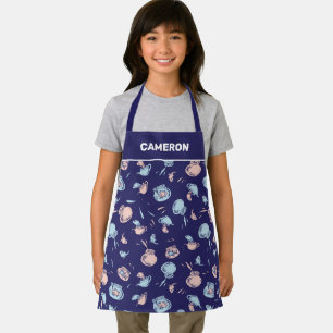 Katze im Hut   Das Fischmuster Schürze