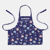 Katze im Hut | Das Fischmuster Schürze (Vorderseite)