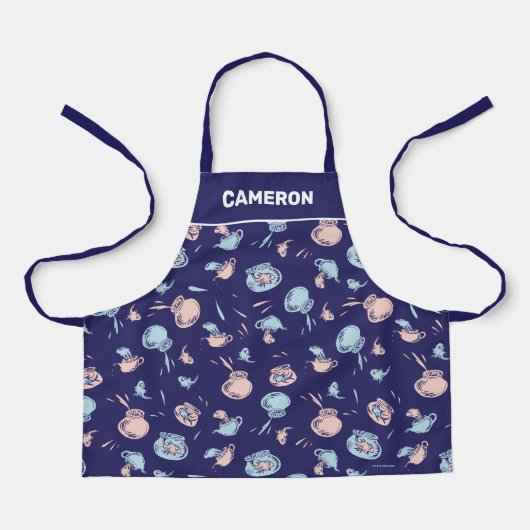 Katze im Hut | Das Fischmuster Schürze (Vorderseite)