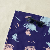 Katze im Hut | Das Fischmuster Strandtuch (Beispiel)