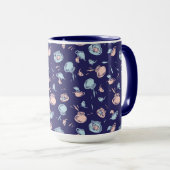 Katze im Hut | Das Fischmuster Tasse (VorderseiteRechts)