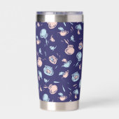 Katze im Hut | Das Fischmuster Thermobecher (Rückseite)