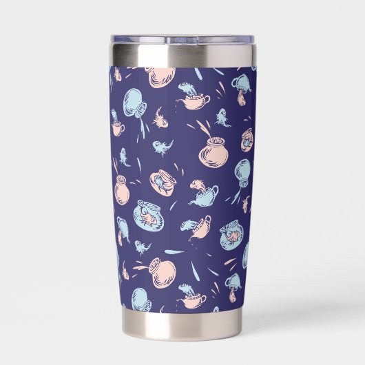 Katze im Hut | Das Fischmuster Thermobecher (Rückseite)