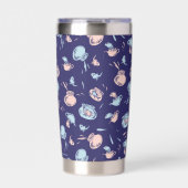 Katze im Hut | Das Fischmuster Thermobecher (Vorderseite)